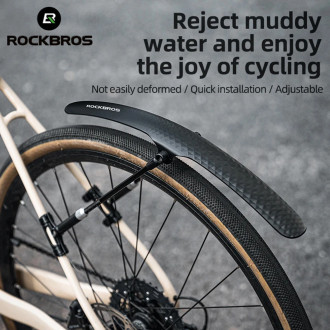Rockbros 28210007001 bicycle fender, universal, adjustable - black