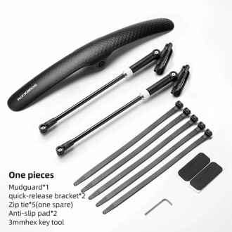 Rockbros 28210007001 bicycle fender, universal, adjustable - black