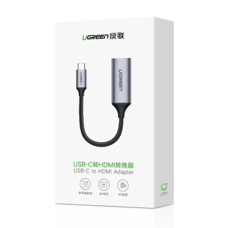 Ugreen USB Type C to HDMI 2.0 Adapter 4K @ 60 Hz Thunderbolt 3 for MacBook / PC gray (70444)