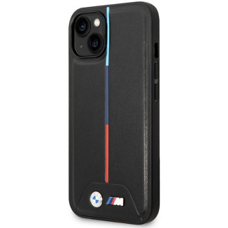 BMW M Quilted Tricolor case for iPhone 15 / 14 / 13 - black