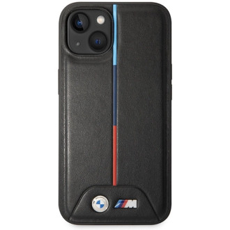 BMW M Quilted Tricolor case for iPhone 15 / 14 / 13 - black