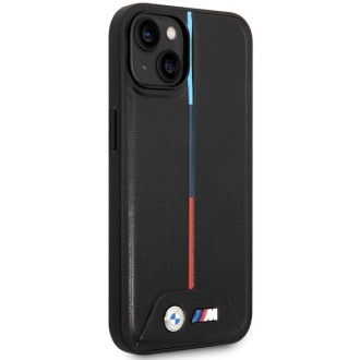 BMW M Quilted Tricolor case for iPhone 15 / 14 / 13 - black