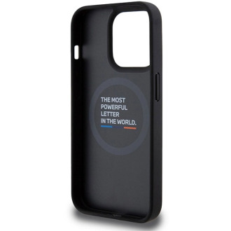 BMW M Quilted Tricolor MagSafe case for iPhone 15 Pro - gray