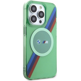 BMW M Tricolor Stripes MagSafe case for iPhone 15 Pro - green