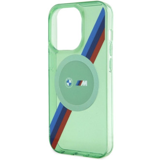 BMW M Tricolor Stripes MagSafe case for iPhone 15 Pro - green