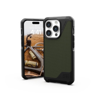 UAG Metropolis LT MagSafe case for iPhone 15 Pro - green Kevlar