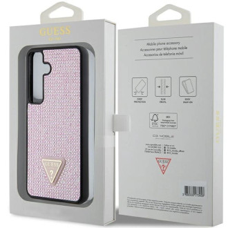 Guess Rhinestone Triangle case for Samsung Galaxy S24 - pink