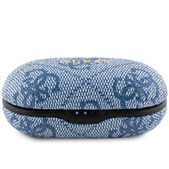 TWS Guess 4G Metal Bluetooth headphones with ENC docking station - blue
