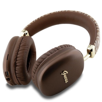 Guess GCube Metallic Script Logo Bluetooth on-ear headphones - brown