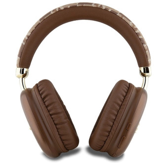 Guess GCube Metallic Script Logo Bluetooth on-ear headphones - brown