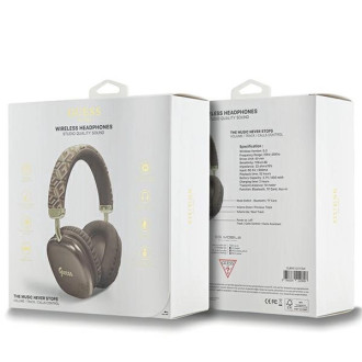 Guess GCube Metallic Script Logo Bluetooth on-ear headphones - brown
