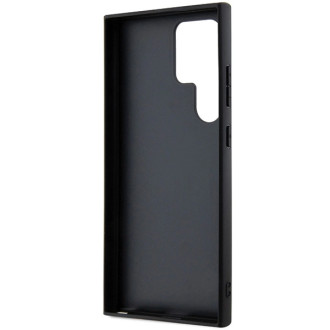 Karl Lagerfeld Fixed Glitter Ikonik Logo Metal Pin Case for Samsung Galaxy S24 Ultra - Black