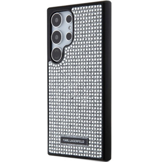 Karl Lagerfeld Rhinestone Metal Logo case for Samsung Galaxy S24 Ultra - silver
