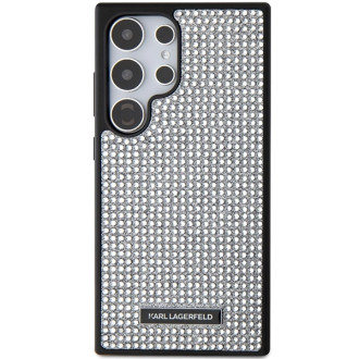 Karl Lagerfeld Rhinestone Metal Logo case for Samsung Galaxy S24 Ultra - silver