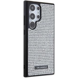 Karl Lagerfeld Rhinestone Metal Logo case for Samsung Galaxy S24 Ultra - silver