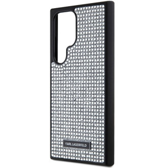 Karl Lagerfeld Rhinestone Metal Logo case for Samsung Galaxy S24 Ultra - silver