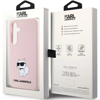 Karl Lagerfeld Silicone Choupette case for Samsung Galaxy S24+ - pink
