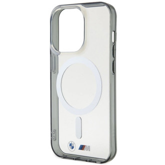 BMW Silver Ring MagSafe case for iPhone 15 Pro Max - transparent