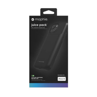 Mophie Juice Pack case for iPhone 15 with built-in 2400 mAh power bank - black