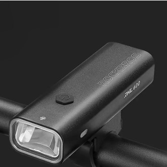 Rockbros RHL600 front bicycle light 600lm 2600mAh IPX6 - black