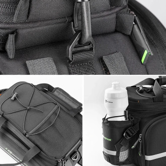 Rockbros A6-03BK bicycle bag for trunk 35 l with fold-out pockets - black