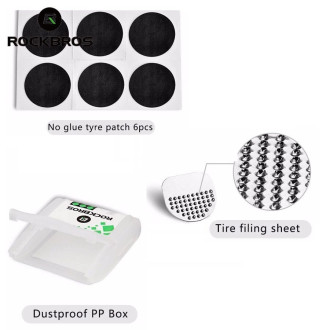 Rockbros GJ2001 repair kit for bicycle inner tubes - translucent