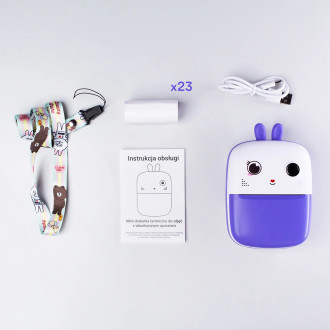 Mini Thermal Printer for Kids with Camera and Camcorder - Purple