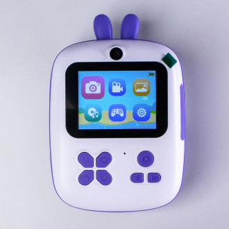 Mini Thermal Printer for Kids with Camera and Camcorder - Purple