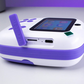 Mini Thermal Printer for Kids with Camera and Camcorder - Purple