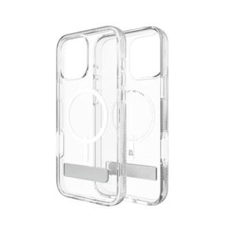ZAGG Crystal Palace Snap Kickstand MagSafe Case with Stand for iPhone 16 Pro Max - Clear