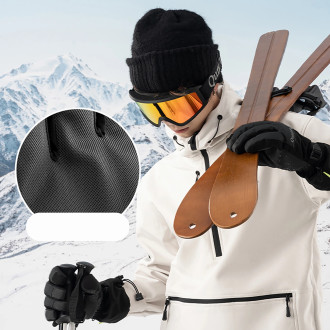 Qunature Finger Style Ski Gloves Size L - Black