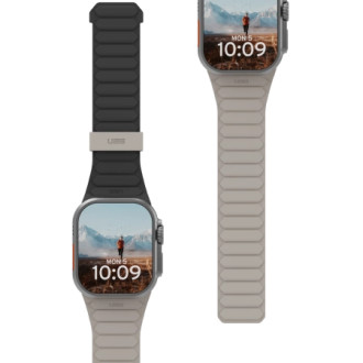 UAG Pathfinder Silicone Double-Sided Magnetic Strap for Apple Watch 42 / 44 / 45 / 46 / 49mm - Black-Gray