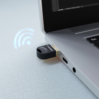 Mini Bluetooth 5.4 Adapter Wozinsky WUSB54YS USB-A Receiver Transmitter for Computer - Black