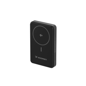 Powerbank Wozinsky WLWP-10KA0Y3S 22.5W PD Qi2 10000 mAh, with stand, 1x USB-A, 1x USB-C - black