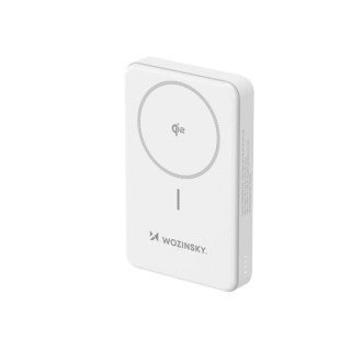 Powerbank Wozinsky WLWP-10KA0Y3WS 22.5W PD Qi2 10000 mAh, with stand, 1x USB-A, 1x USB-C - white