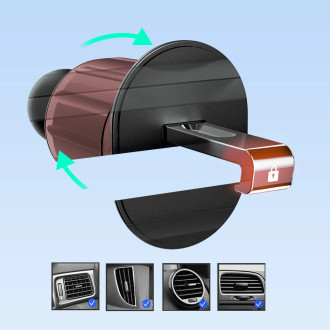 Dudao F2+ smartphone holder for air vent, clamp - black