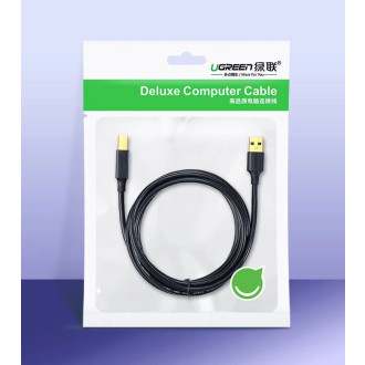 Ugreen USB Type B printer cable (male) - USB 2.0 (male) 480 Mbps 1.5 m black (US135 10350)
