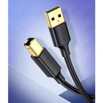Ugreen USB Type B printer cable (male) - USB 2.0 (male) 480 Mbps 1.5 m black (US135 10350)