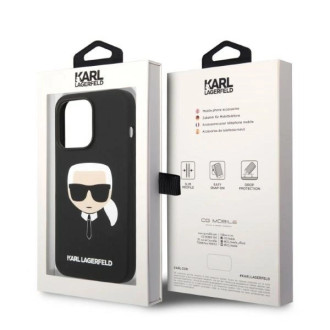 Etui Karl Lagerfeld Silicone Karl´s Head MagSafe na iPhone 14 Pro Max - czarne