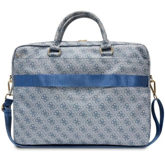 Guess 4G Printed Stripes bag for a 16&quot; laptop - blue