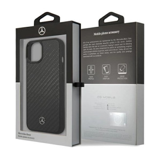 Mercedes Carbon Fiber Dynamic case for iPhone 15 - black
