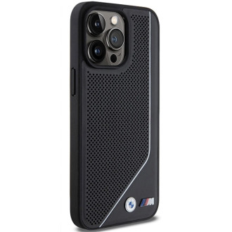 BMW Perforated Twisted Line MagSafe case for iPhone 15 Pro Max - black