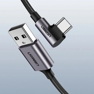Ugreen US284 70255 USB-A (straight) / USB-C (angled) cable 3A 3m - gray