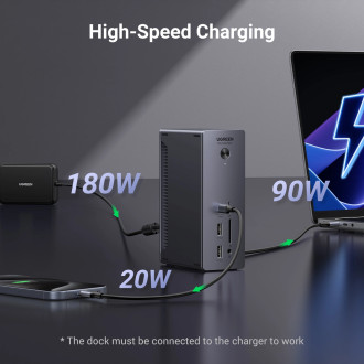 Ugreen U710 13in1 Docking Station 2x Thunderbolt 4 / 4x USB-A / DP / RJ45 / SD TF Reader / USB-C / 3.5mm Mini Jack