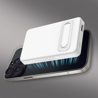 Powerbank Wozinsky WLWP-10KA0Y3WS 22.5W PD Qi2 10000 mAh, with stand, 1x USB-A, 1x USB-C - white