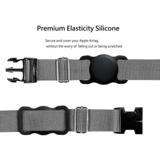 Apple AirTag Silicone Case for Dog or Cat Collar - Black
