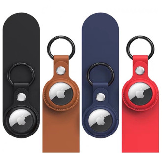 Apple AirTag PU Leather Case - Black, Brown, Red, Blue - 4 pieces