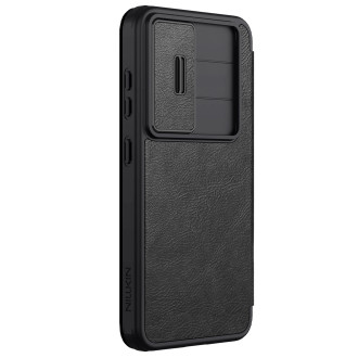 Nillkin Qin Pro Case for Samsung Galaxy S25 with Flip and Camera Cover - Black