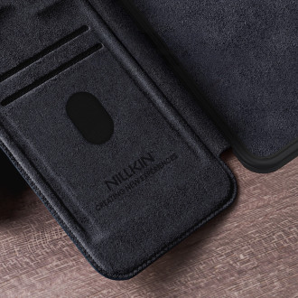 Nillkin Qin Pro Case for Samsung Galaxy S25 with Flip and Camera Cover - Black
