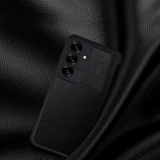 Nillkin Qin Pro Case for Samsung Galaxy S25 with Flip and Camera Cover - Black